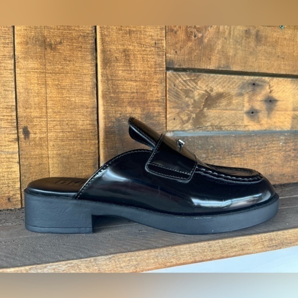 DKNY Black Patent Loafers